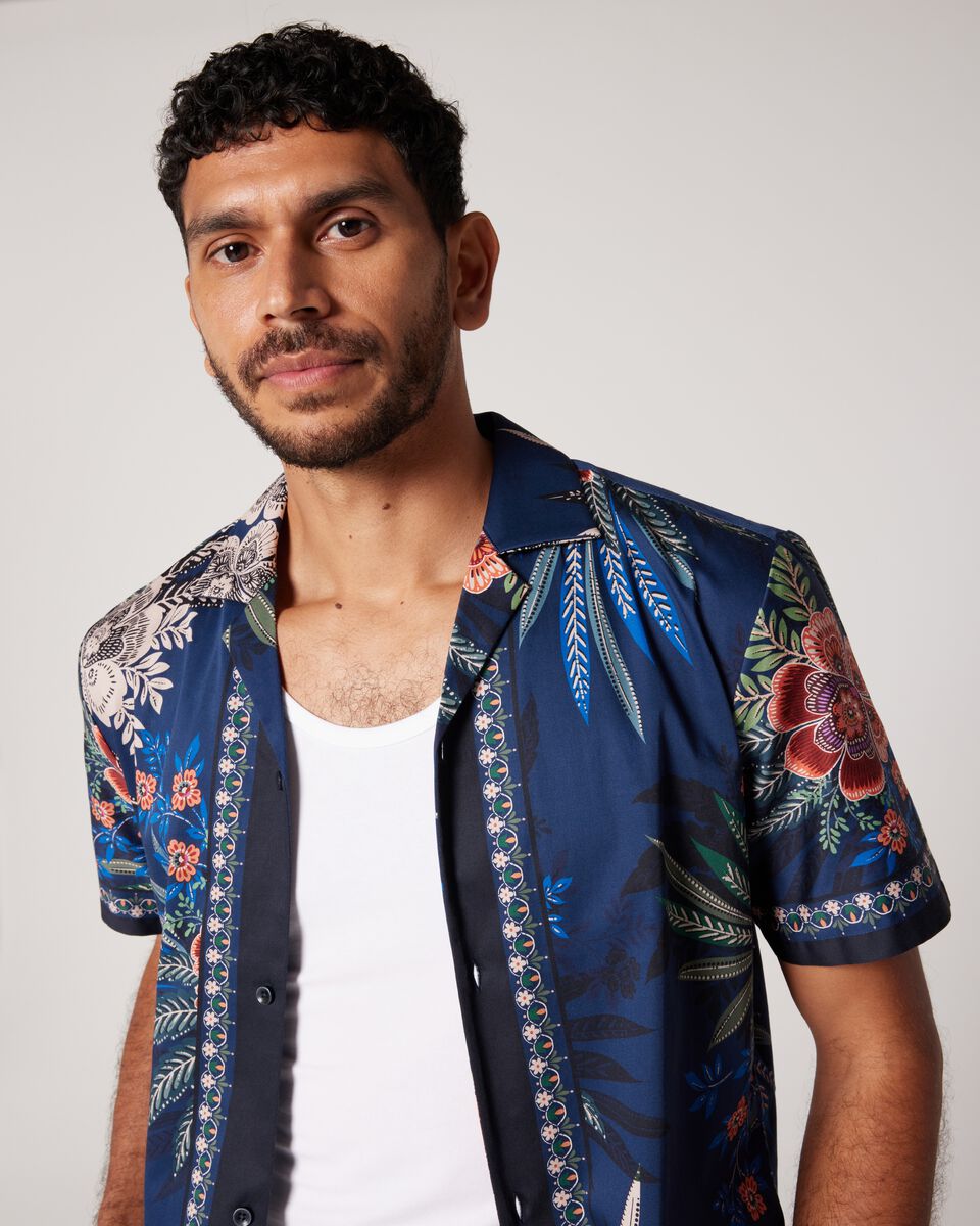 Floral Border Printed Shirt